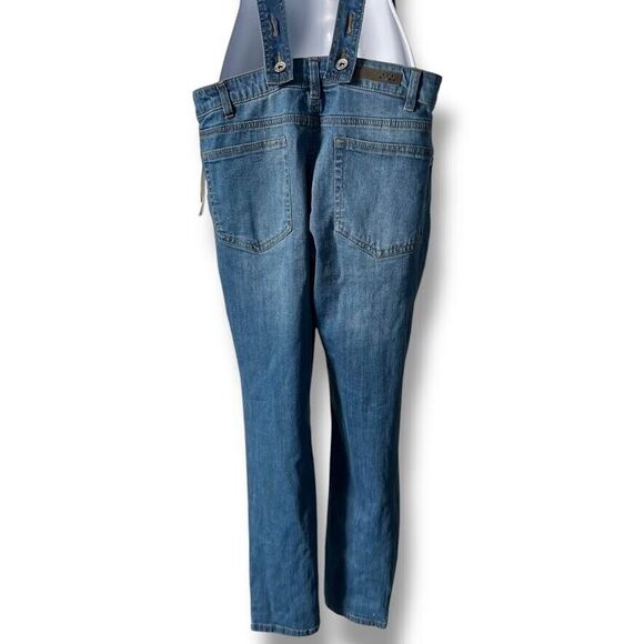 Dollhouse Overalls Juniors Sz 15 Blue Distressed Denim Country Girl Farmer NWT - Picture 6 of 16